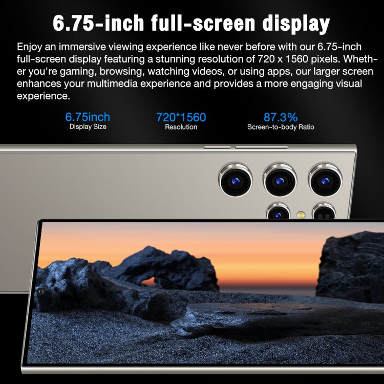 S24 Ultra / L26A, 6.75 inch Screen, Android 8.1 MTK6753 Octa Core, Network: 4G, Dual SIM, 3GB+64GB