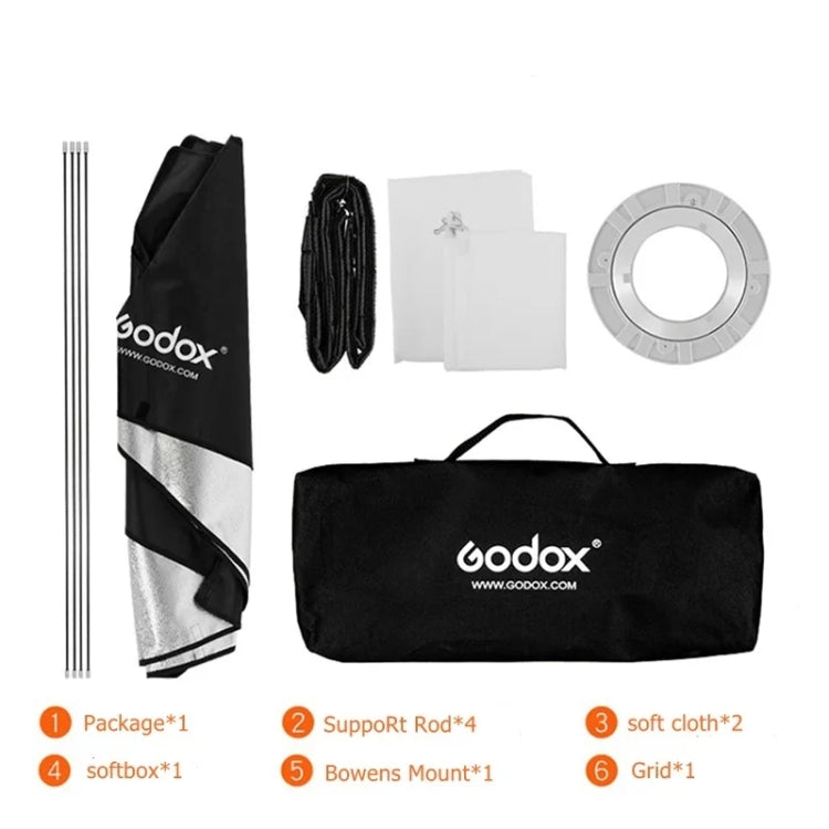 Godox SB-FW Series Bowens Mount Softbox Honeycomb Grid, Size:30 x 120cm
