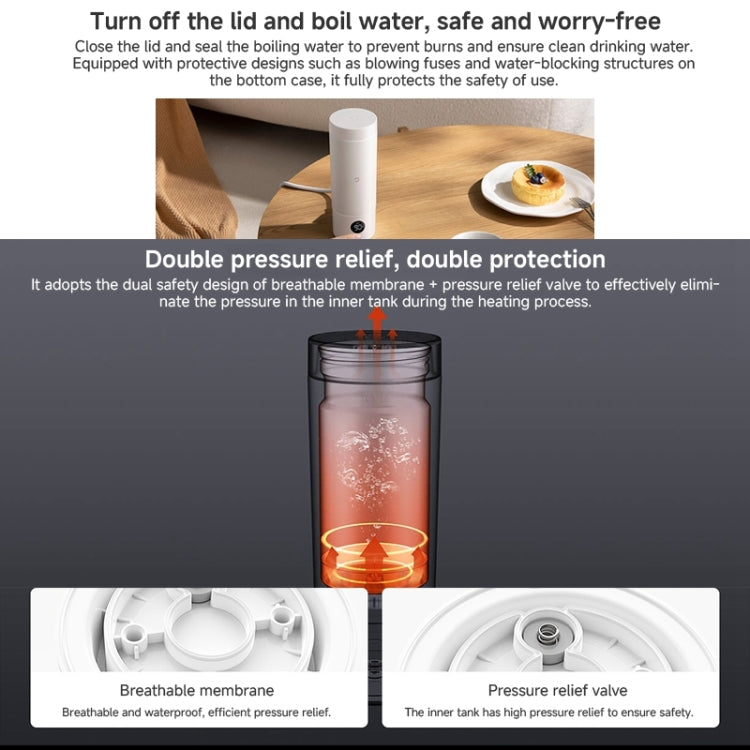 Xiaomi Mijia Smart Portable Electric Heating Cup 2, US Plug(White)