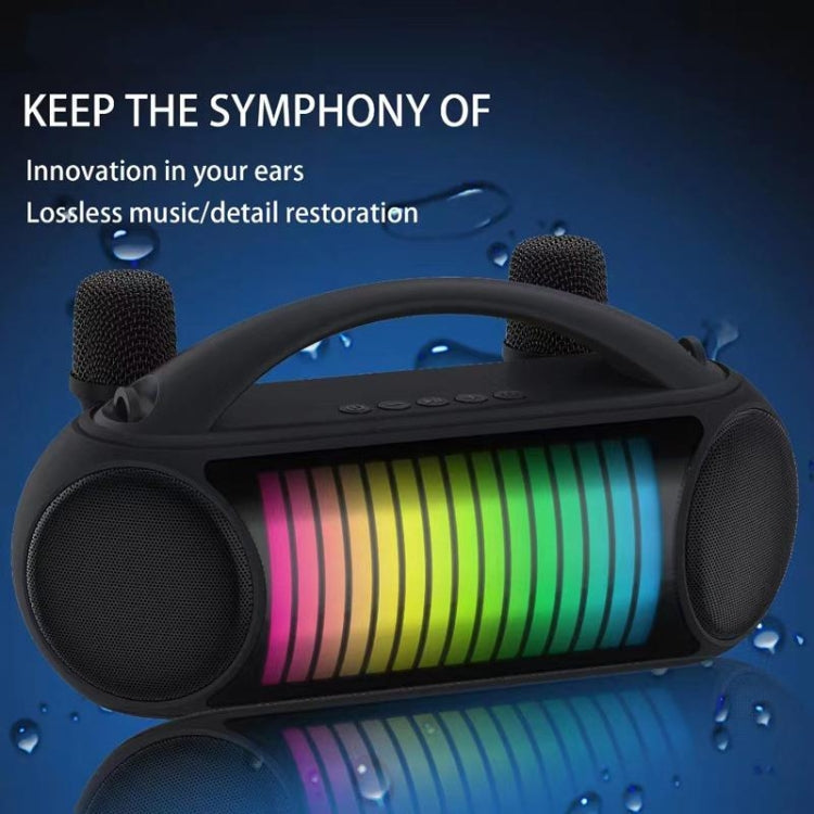NewRixing NR-222 Portable Outdoor Dual Mic Colorful Wireless Bluetooth Speaker(Green)