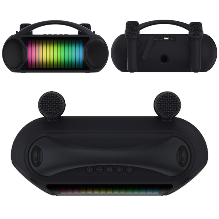 NewRixing NR-222 Portable Outdoor Dual Mic Colorful Wireless Bluetooth Speaker(Green)
