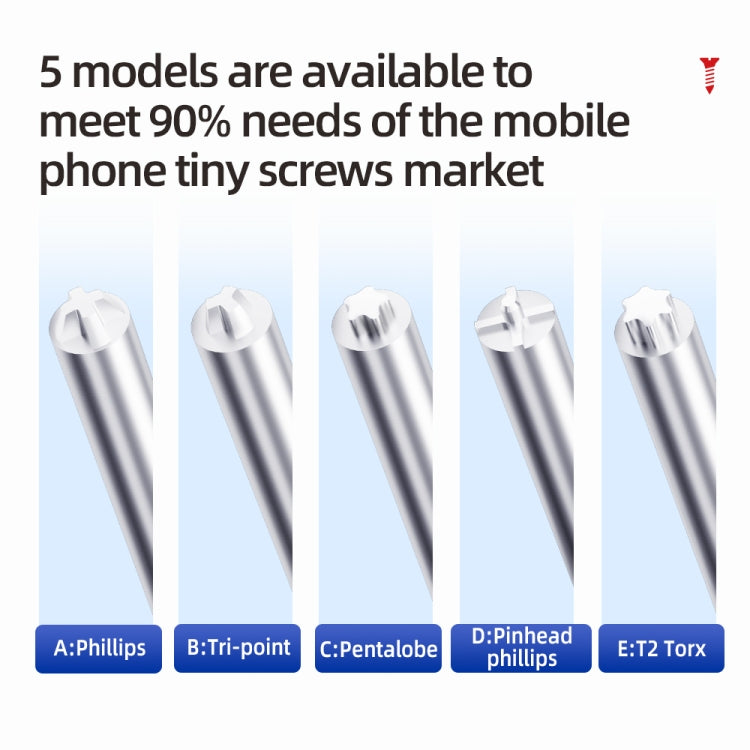 QianLi iWhale Special S2 Steel Magnetic Torque 3D Screwdriver, Model:E T2 Torx 0.35
