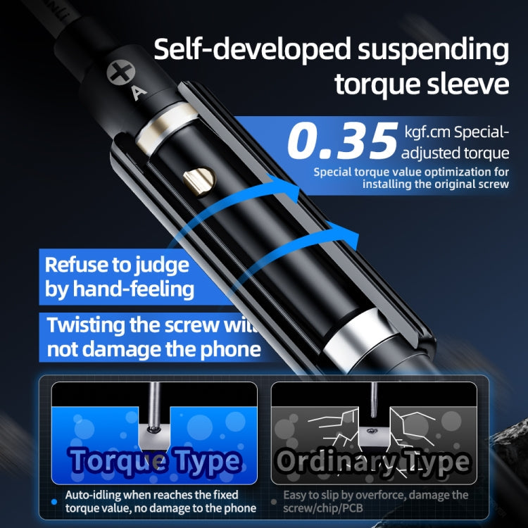 QianLi iWhale Special S2 Steel Magnetic Torque 3D Screwdriver, Model:C Pentalobe 0.35