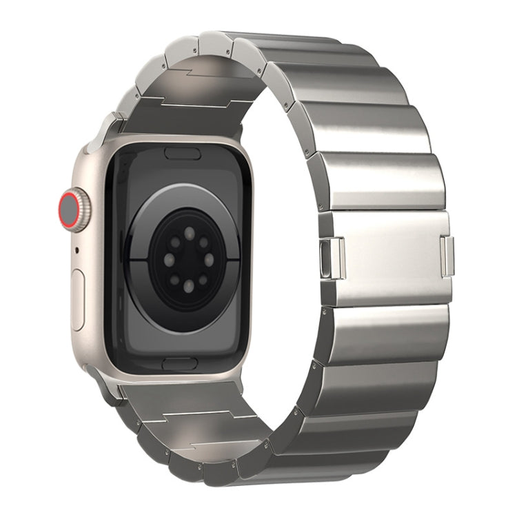 One-Bead Magnetic Buckle Titanium Metal Watch Band, For Apple Watch Series 9 41mm, For Apple Watch Ultra 49mm, For Apple Watch Series 8 41mm, For Apple Watch Series 8 45mm, For Apple Watch SE 2022 40mm, For Apple Watch SE 2022 44mm