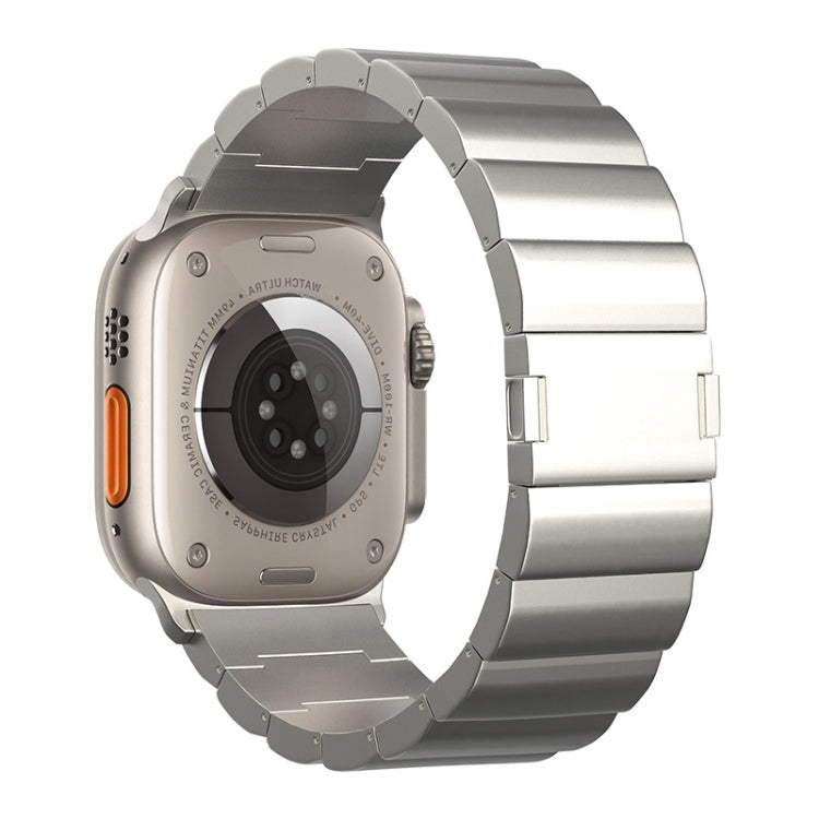 One-Bead Magnetic Buckle Titanium Metal Watch Band, For Apple Watch Series 9 41mm, For Apple Watch Ultra 49mm, For Apple Watch Series 8 41mm, For Apple Watch Series 8 45mm, For Apple Watch SE 2022 40mm, For Apple Watch SE 2022 44mm