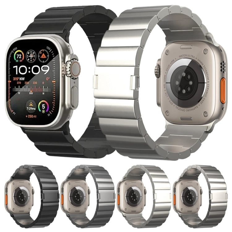 One-Bead Magnetic Buckle Titanium Metal Watch Band, For Apple Watch Series 7 41mm, For Apple Watch Series 7 45mm, For Apple Watch SE 40mm, For Apple Watch SE 44mm, For Apple Watch Series 6 40mm, For Apple Watch Series 6 44mm