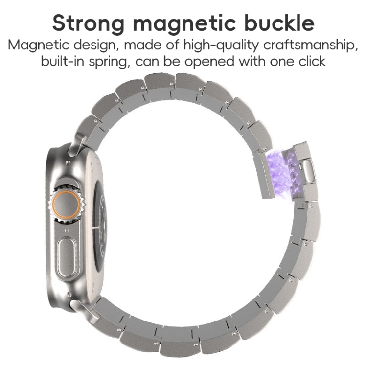 One-Bead Magnetic Buckle Titanium Metal Watch Band, For Apple Watch Series 7 41mm, For Apple Watch Series 7 45mm, For Apple Watch SE 40mm, For Apple Watch SE 44mm, For Apple Watch Series 6 40mm, For Apple Watch Series 6 44mm