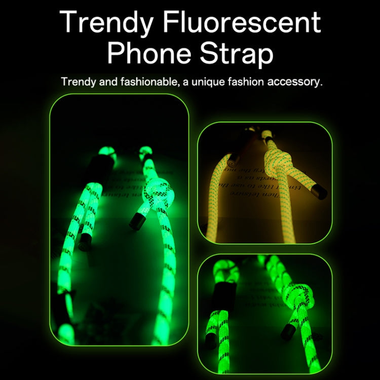 ROCK Multifunctional Luminous Phone Crossbody Lanyard Wrist Lanyard(Fluorescent Green)