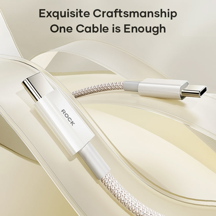 ROCK Z20 60W USB-C / Type-C to USB-C / Type-C Fast Charging Data Cable, Length:1m(Grey White)
