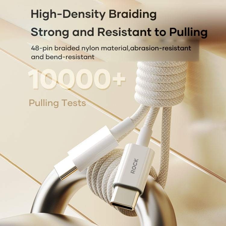 ROCK Z20 60W USB-C / Type-C to USB-C / Type-C Fast Charging Data Cable, Length:1m(Grey White)