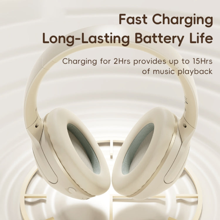 ROCK O3 Head-mounted Noise Reduction Bluetooth Headset(Light Grey)