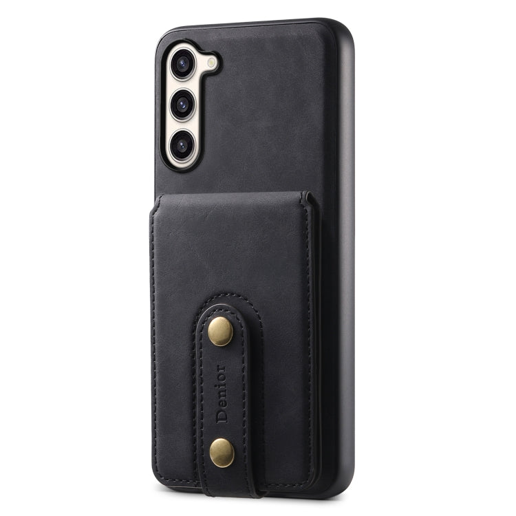 For Samsung Galaxy S23+ 5G Denior D14 NK Retro Pattern MagSafe Magnetic Card Holder Leather Phone Case(Black)