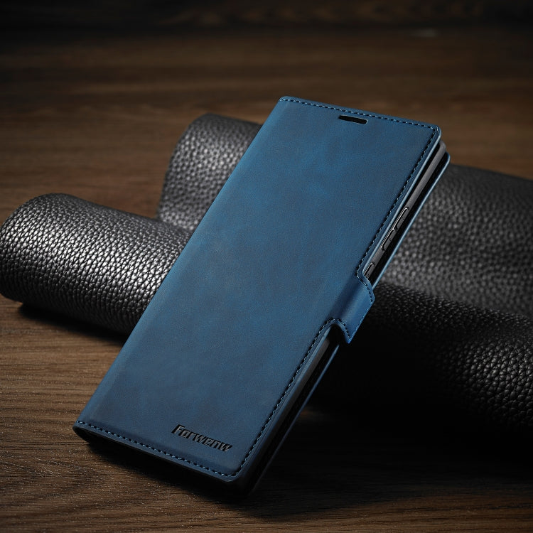 For Samsung Galaxy Note20 Ultra Forwenw Dream Series Oil Edge Strong Magnetism Horizontal Flip Leather Case with Holder & Card Slots & Wallet & Photo Frame(Blue)