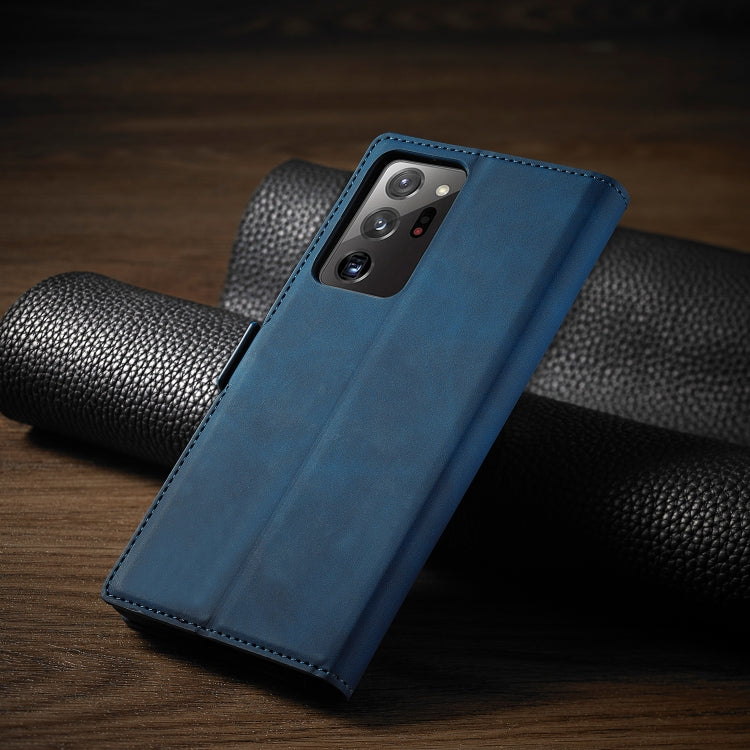 For Samsung Galaxy Note20 Ultra Forwenw Dream Series Oil Edge Strong Magnetism Horizontal Flip Leather Case with Holder & Card Slots & Wallet & Photo Frame(Blue)