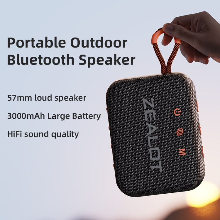 Zealot S75 Portable Outdoor IPX6 Waterproof Bluetooth Speaker(Grey)