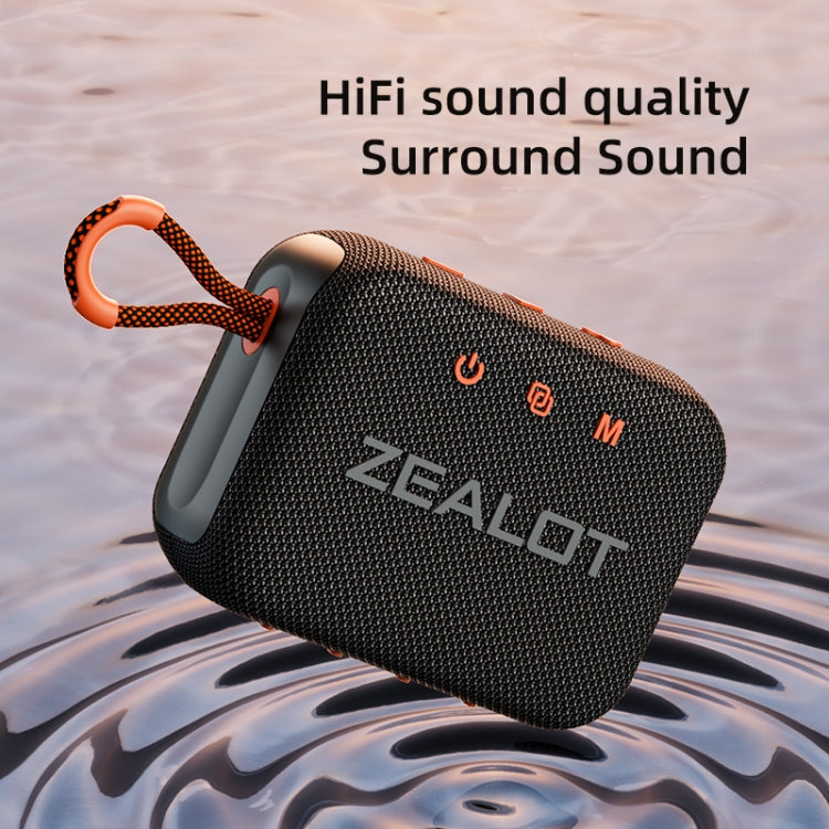 Zealot S75 Portable Outdoor IPX6 Waterproof Bluetooth Speaker(Orange)