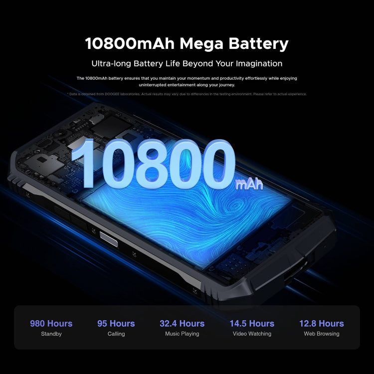 [HK Warehouse] DOOGEE S118 Rugged Phone, 8GB+512GB, 6.58 inch Android 14 MediaTek Helio G99 Octa Core, Network: 4G, OTG, NFC(Black Red)