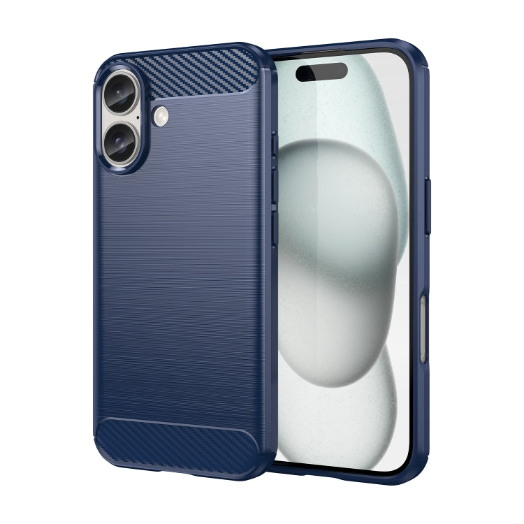 Brushed Texture Carbon Fiber TPU Phone Case, For iPhone 17e / 16e, For iPhone 17 Pro Max, For iPhone 17 Pro, For iPhone 17, For iPhone Air, For iPhone 16 Pro Max, For iPhone 16 Pro, For iPhone 16 Plus