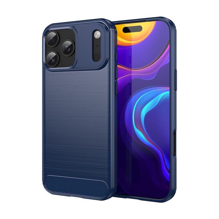Brushed Texture Carbon Fiber TPU Phone Case, For iPhone 17e / 16e, For iPhone 17 Pro Max, For iPhone 17 Pro, For iPhone 17, For iPhone Air, For iPhone 16 Pro Max, For iPhone 16 Pro, For iPhone 16 Plus