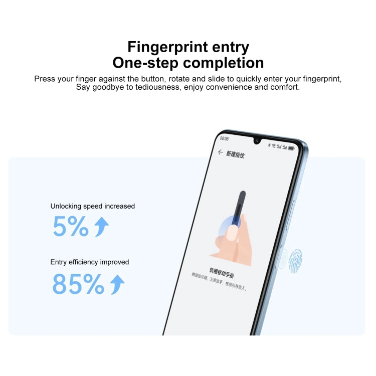 HUAWEI Enjoy 70S, 8GB+128GB, Side Fingerprint Identification, 6.75 inch HarmonyOS 4.2 Octa Core 2.4GHz, Network: 4G, Not Support Google Play(Black)