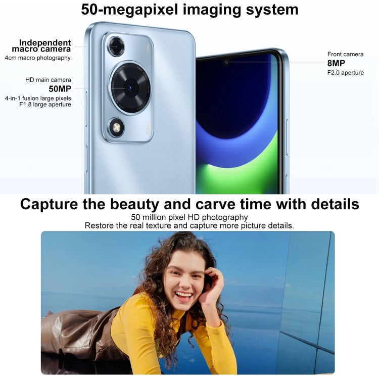 HUAWEI Enjoy 70S, 8GB+256GB, Side Fingerprint Identification, 6.75 inch HarmonyOS 4.2 Octa Core 2.4GHz, Network: 4G, Not Support Google Play(Blue)