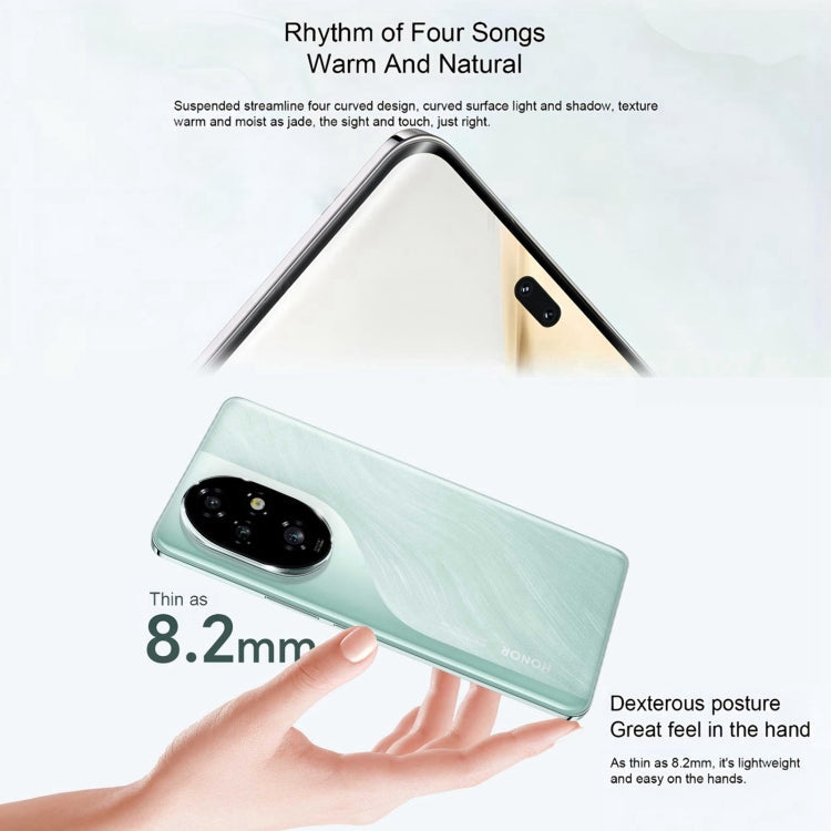 Honor 200 Pro, 12GB+512GB, Screen Fingerprint Identification, 6.78 inch MagicOS 8.0 Snapdragon 8s Gen 3 Octa Core, Network: 5G, NFC, OTG(Silver White)