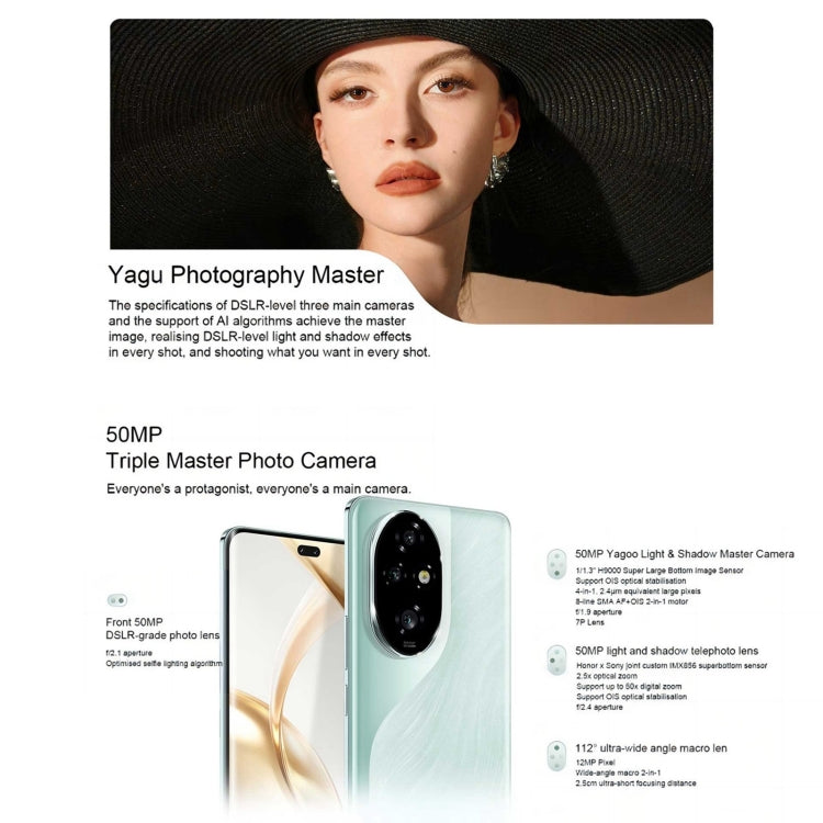 Honor 200 Pro, 16GB+512GB, Screen Fingerprint Identification, 6.78 inch MagicOS 8.0 Snapdragon 8s Gen 3 Octa Core, Network: 5G, NFC, OTG(Pink)