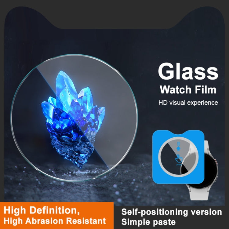 For Samsung Galaxy Watch4 44mm IMAK Tempered Glass Watch Protective Film Self-contained Positioning Version