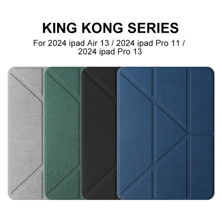 For iPad Pro 11 2025 / 2024 Mutural Multi-fold Smart Leather Tablet Case(Blue)