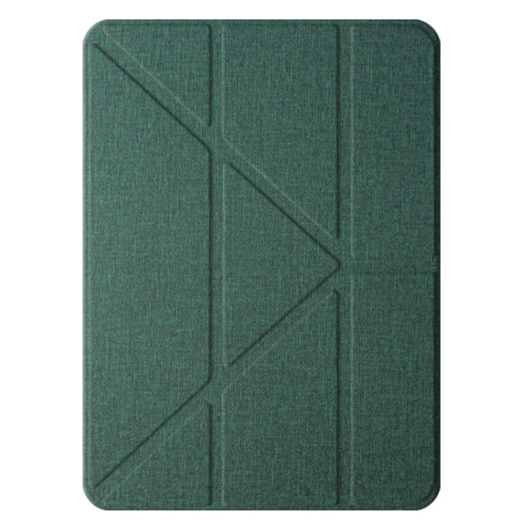 For iPad Air 11 2026 / 2025 / 2024 Mutural Multi-fold Smart Leather Tablet Case(Green)