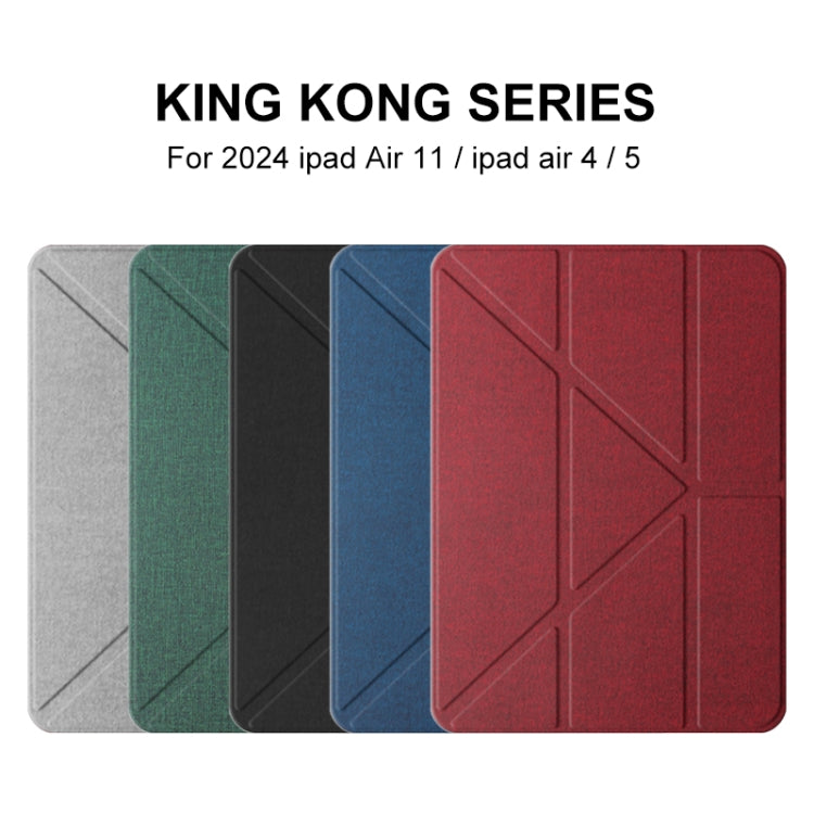 For iPad Air 11 2026 / 2025 / 2024 Mutural Multi-fold Smart Leather Tablet Case(Grey)
