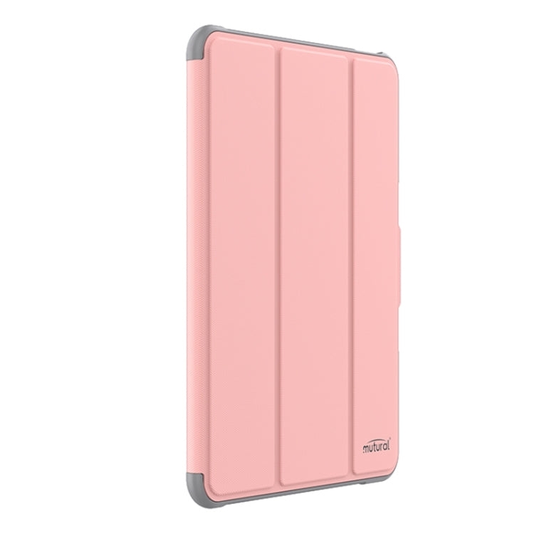 For iPad Air 13 2026 / 2025 / 2024 Mutural PC Hybrid TPU Leather Smart Tablet Case(Pink)