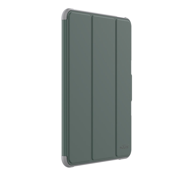 For iPad Pro 11 2025 / 2024 Mutural PC Hybrid TPU Leather Smart Tablet Case(Dark Green)