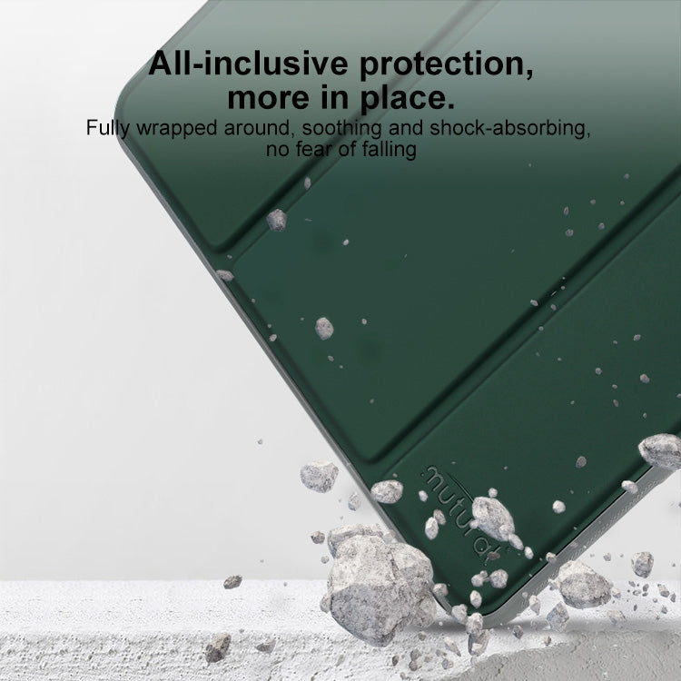 For iPad Pro 11 2025 / 2024 Mutural PC Hybrid TPU Leather Smart Tablet Case(Dark Blue)
