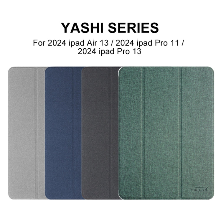For iPad Pro 11 2025 / 2024 Mutural YASHI Series Tablet Leather Smart Case(Blue)