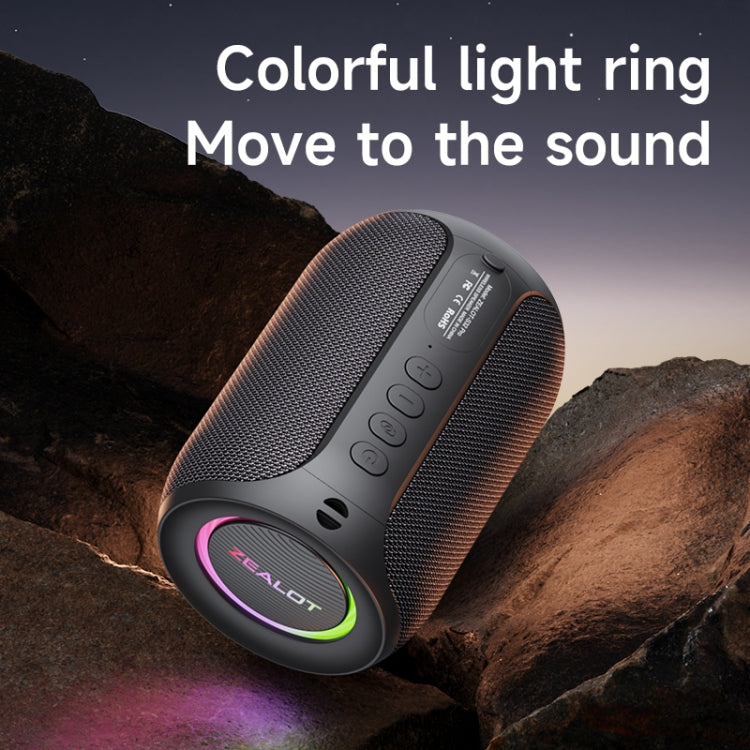 Zealot S32 Pro 15W High Power Bluetooth Speaker with Colorful Light(Camouflage Green)