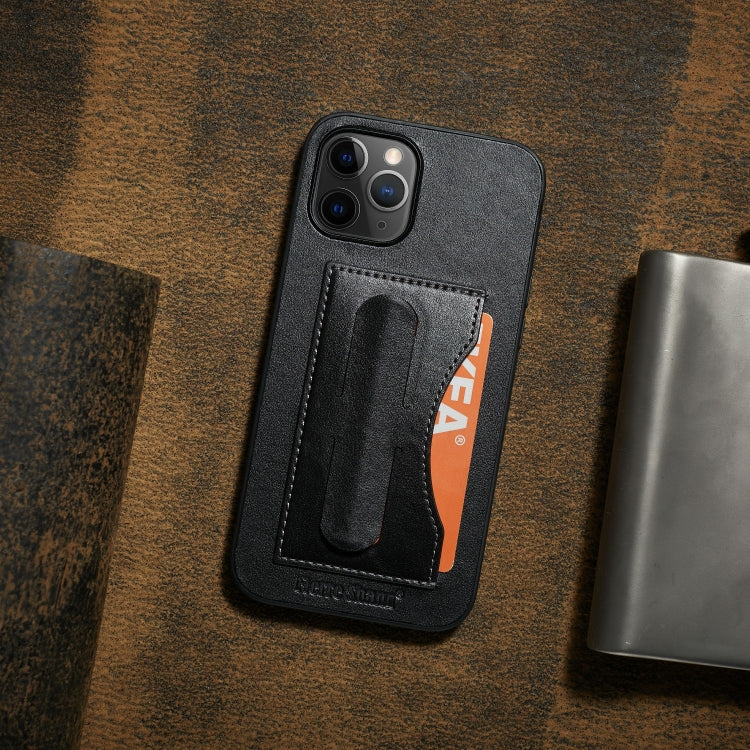 Fierre Shann Full Coverage Protective Leather Case with Holder & Card Slot, For iPhone 12 mini, For iPhone 12 / 12 Pro, For iPhone 12 Pro Max, For Galaxy Note20 Ultra