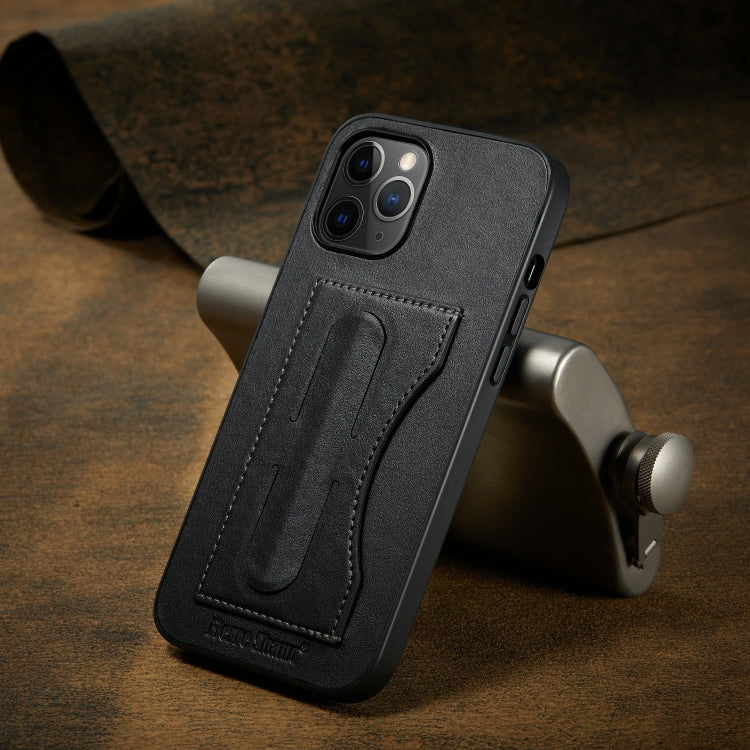 Fierre Shann Full Coverage Protective Leather Case with Holder & Card Slot, For iPhone 12 mini, For iPhone 12 / 12 Pro, For iPhone 12 Pro Max, For Galaxy Note20 Ultra