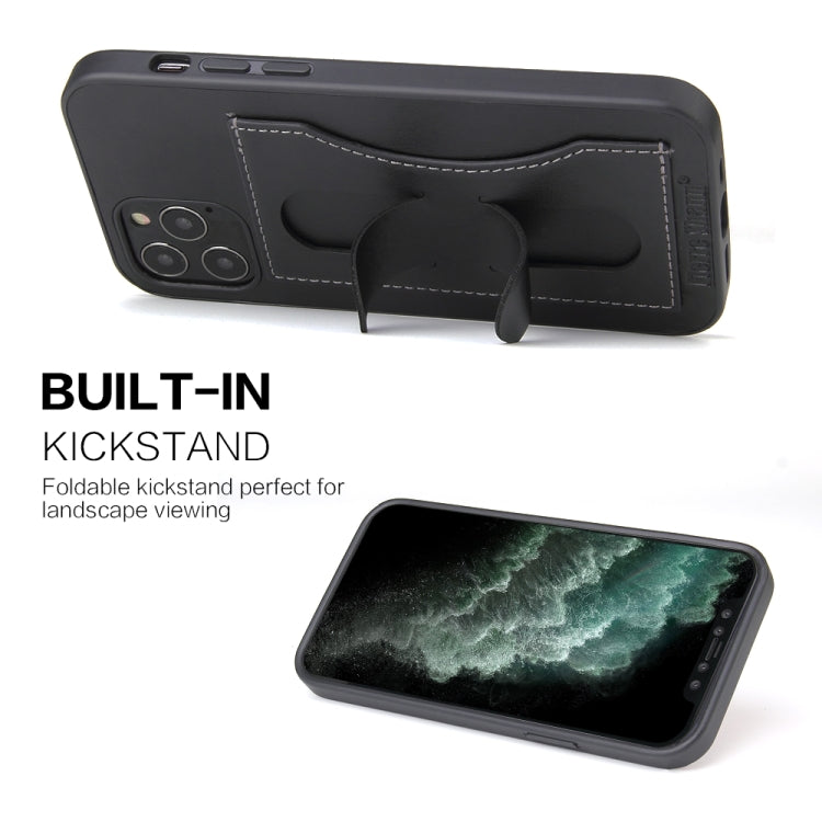 Fierre Shann Full Coverage Protective Leather Case with Holder & Card Slot, For iPhone 12 mini, For iPhone 12 / 12 Pro, For iPhone 12 Pro Max, For Galaxy Note20 Ultra