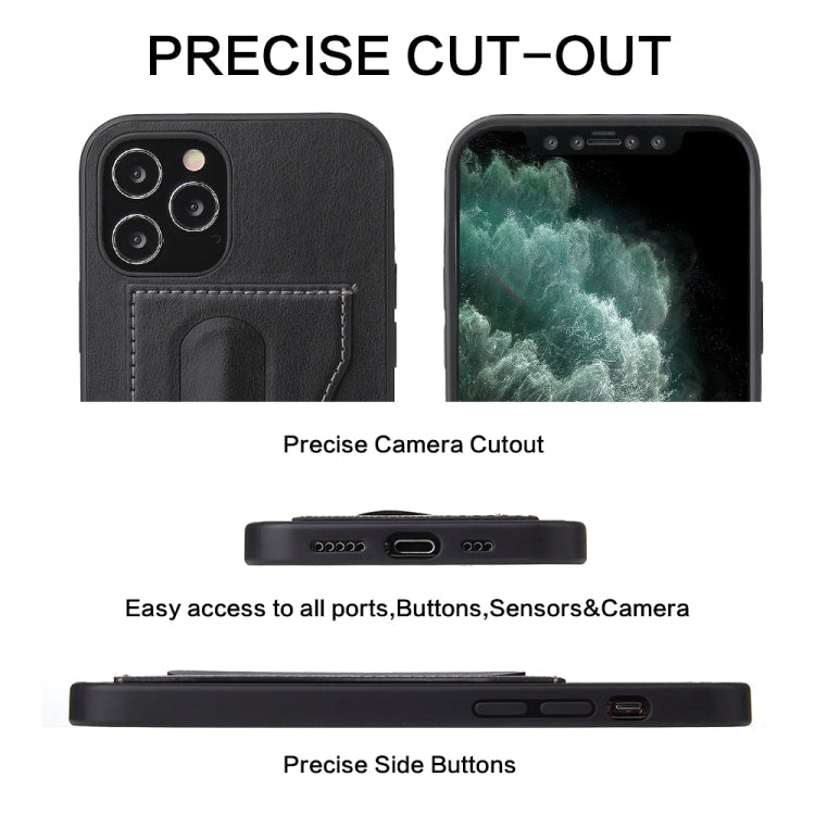 Fierre Shann Full Coverage Protective Leather Case with Holder & Card Slot, For iPhone 12 mini, For iPhone 12 / 12 Pro, For iPhone 12 Pro Max, For Galaxy Note20 Ultra