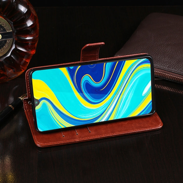 For Cubot P40 idewei Crazy Horse Texture Horizontal Flip Leather Case with Holder & Card Slots & Wallet(Sky Blue)