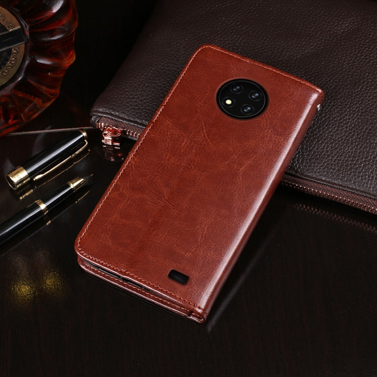 For Oukitel C19 idewei Crazy Horse Texture Horizontal Flip Leather Case with Holder & Card Slots & Wallet(Rose Red)