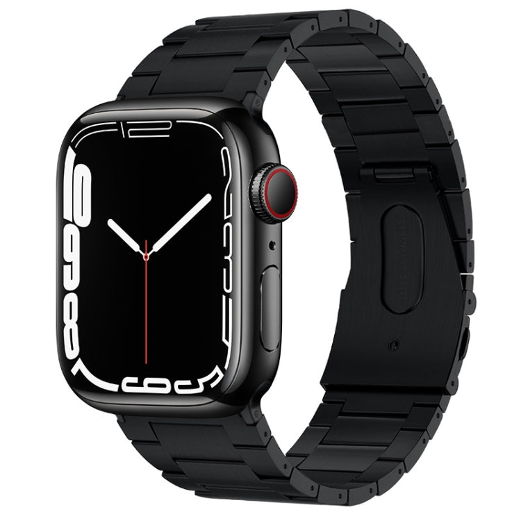 PG63 Three-Bead Protrusion Titanium Metal Watch Band, For Apple Watch Series 8 41mm, For Apple Watch Series 8 45mm, For Apple Watch SE 2022 40mm, For Apple Watch SE 2022 44mm, For Apple Watch Series 7 41mm, For Apple Watch Series 7 45mm                ...
