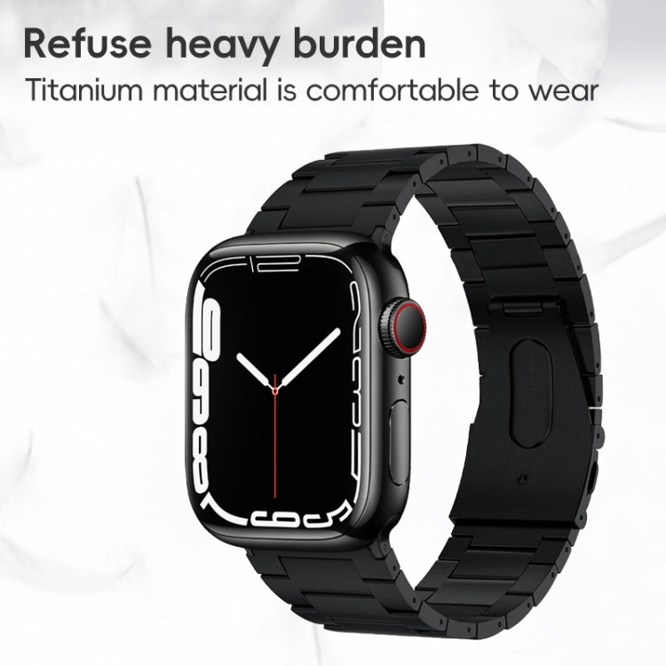 PG63 Three-Bead Protrusion Titanium Metal Watch Band, For Apple Watch Series 8 41mm, For Apple Watch Series 8 45mm, For Apple Watch SE 2022 40mm, For Apple Watch SE 2022 44mm, For Apple Watch Series 7 41mm, For Apple Watch Series 7 45mm                ...