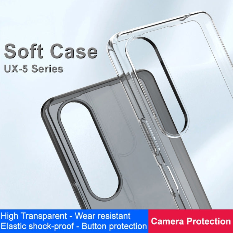 For Sony Xperia 1 VI IMAK UX-5 Series TPU Phone Case(Transparent Black)