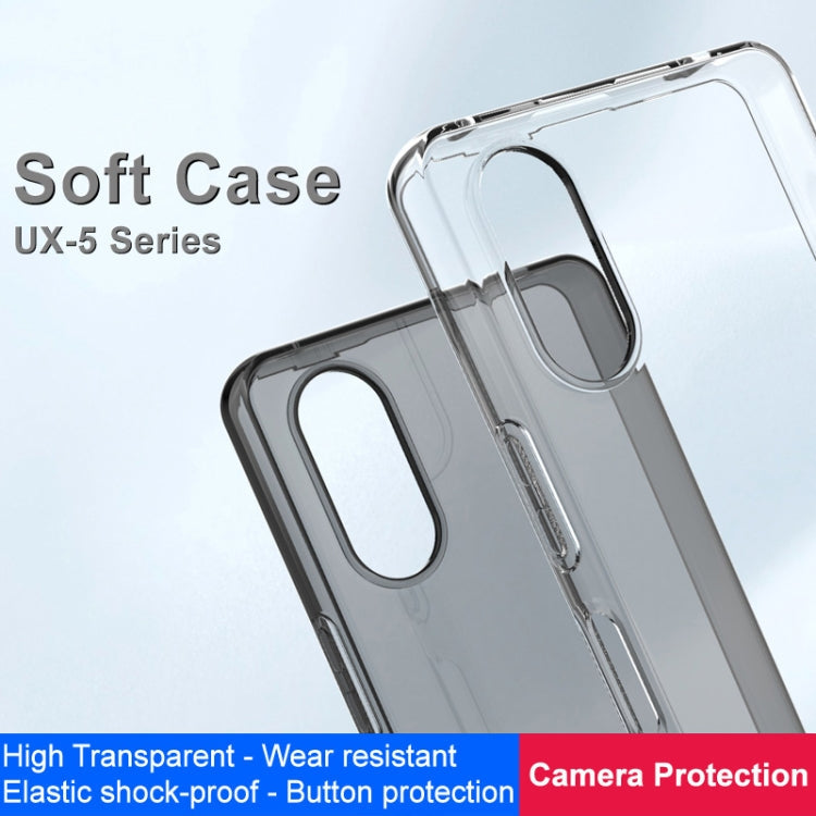 For Sony Xperia 10 VI IMAK UX-5 Series TPU Phone Case(Transparent Black)