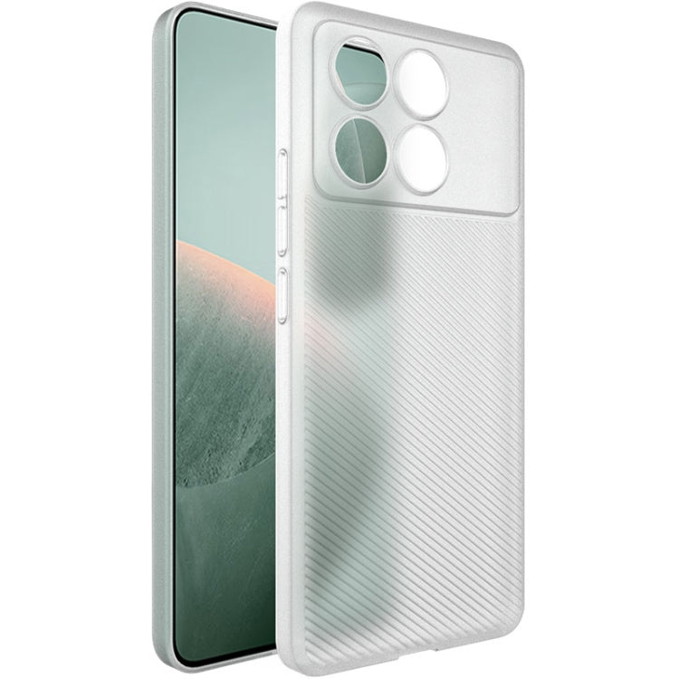For Xiaomi POCO X6 Pro 5G imak 0.7mm Ultra Thin Ripple Texture Phone Case(Transparent White)