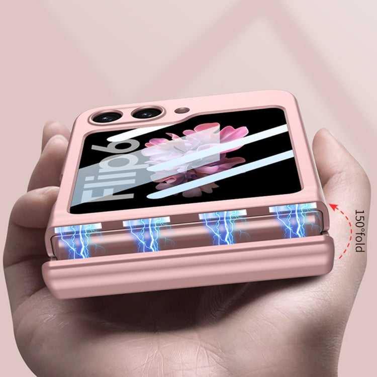 For Samsung Galaxy Z Flip6 / Flip7 FE GKK Integrated Magnetic Full Coverage Folding Phone Case(Silver)