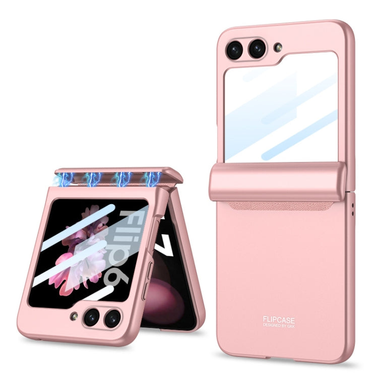 For Samsung Galaxy Z Flip6 / Flip7 FE GKK Integrated Magnetic Full Coverage Folding Phone Case(Pink)