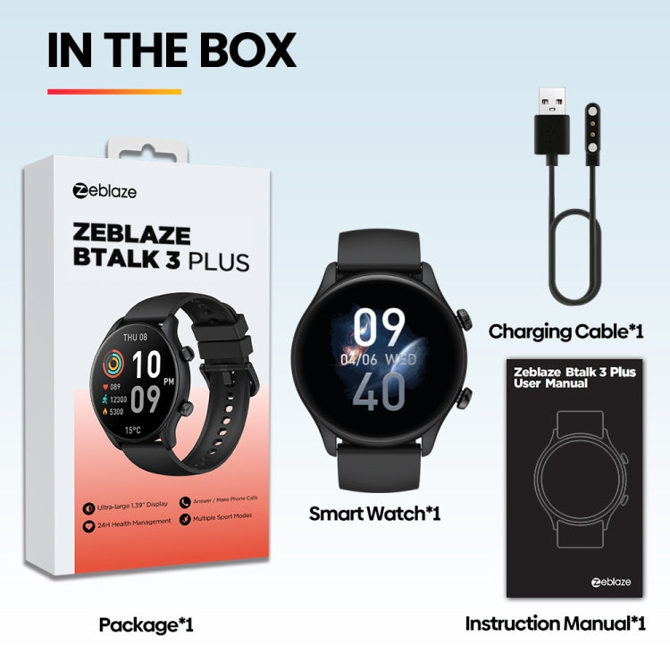 Zeblaze Btalk 3 Plus 1.39 inch Screen Fitness & Wellness Smart Watch Supports Voice Calling(Gold)